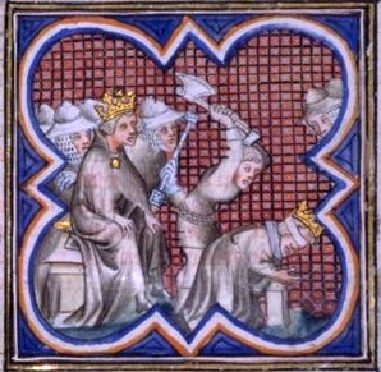 Décapitation de Pierre le Cruel - manuscrit di XVe siècle